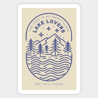 Lake Lovers Lake Life Magnet